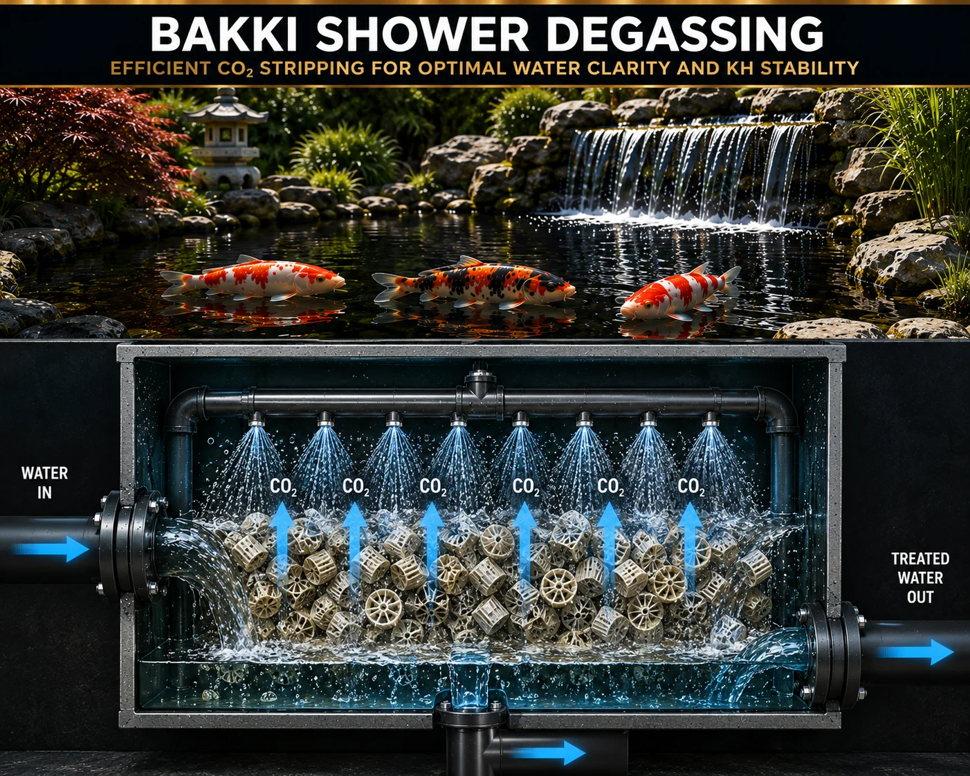 Bakki Shower trickle dynamics and degassing physics